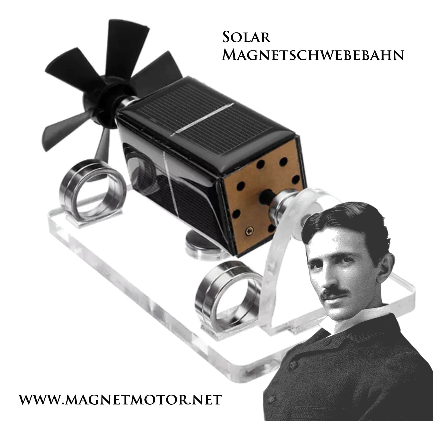 Magnetmotor-Tesla-Vorlage Magnetmotor mit Solar Betrieb